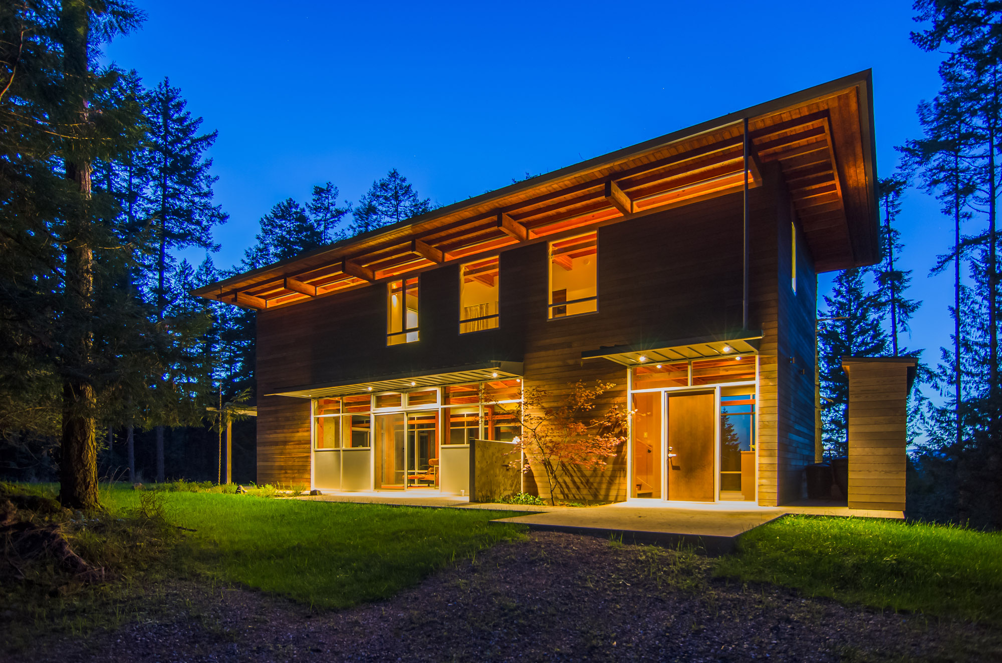 Shaw Cabin Outside Night